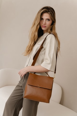 Leren Handtas Gioconda - Bruin