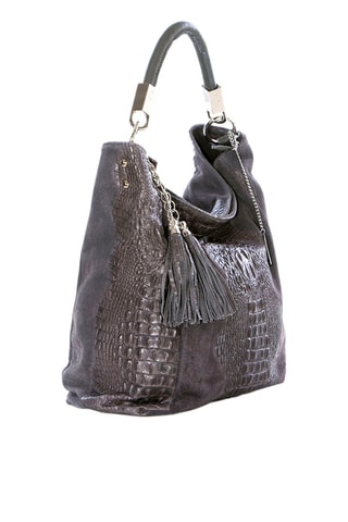 Leren Shopper Allessandra - Grijs