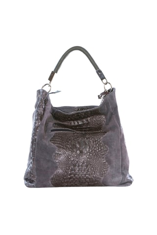 Leren Shopper Allessandra - Grijs
