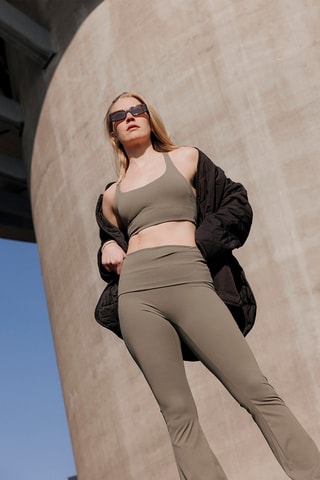 Legging met Hoge Taille - Kaki
