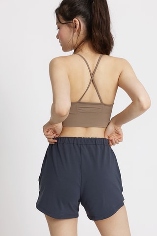 Biologisch Katoenen Relaxed Short - Marineblauw