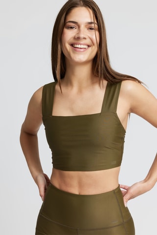 Crop Top - Olijfgroen