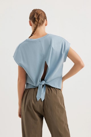 Biologisch Katoenen Relaxed Top - Lichtblauw