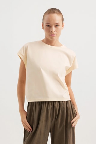 Biologisch Katoenen Relaxed Top - Ecru