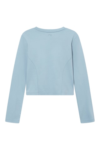 Biologisch Katoenen Slim T-shirt - Lichtblauw