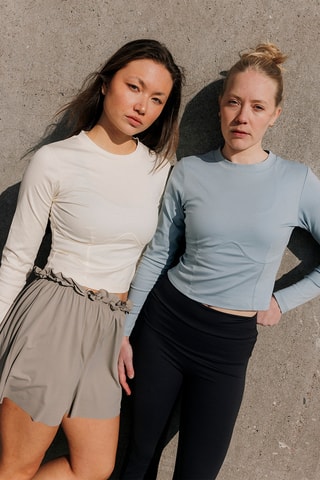 Biologisch Katoenen Slim T-shirt - Ecru