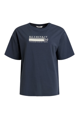 Biologisch Katoenen Oversized T-shirt - Marineblauw