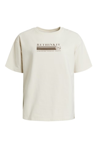 Biologisch Katoenen Oversized T-shirt - Beige