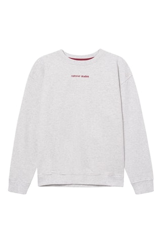 Biologisch Katoenen Relaxed Sweater - Lichtgrijs
