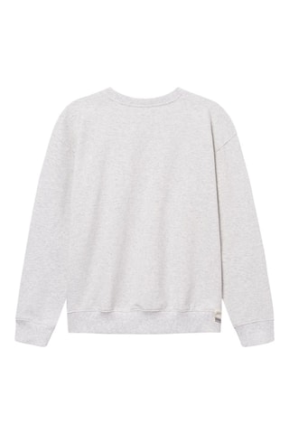 Biologisch Katoenen Relaxed Sweater - Lichtgrijs