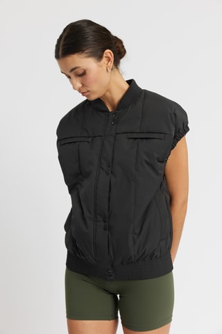 Mouwloos Oversized Jasje - Zwart