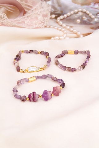 3 armbanden - Amethisten