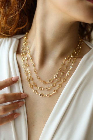 Ketting 3 rijen - Wit