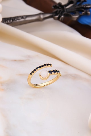 Ring - Zirkonia's en Maanstenen