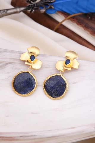 Oorbellen - Lapis Lazuli en Zirkonia’s
