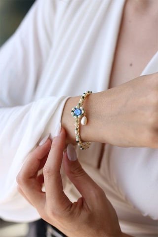Armband Amazonieten en Cultivéparels