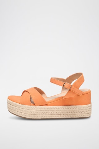 Sandales compensées - Orange