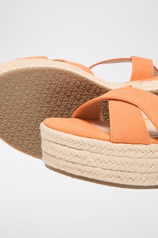 Sandales compensées - Orange