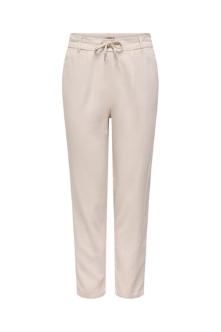 Pantalon taille haute en lin - Beige