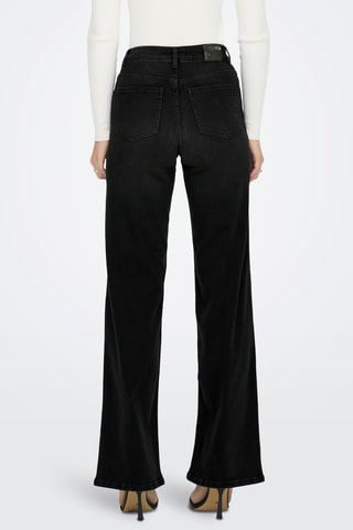 Jean wide legs en coton biologique - Noir