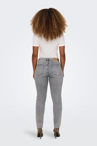 Jean taille haute droit - Gris