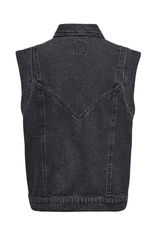 Veste sans manches en jean - Noir