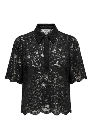 Top en dentelle - Noir