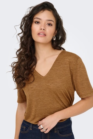 Top - Marron chiné
