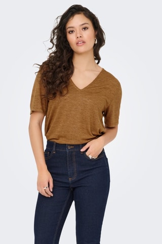 Top - Marron chiné