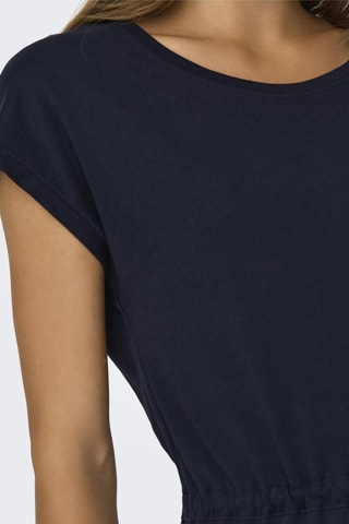 Robe droite en coton biologique - Bleu nuit