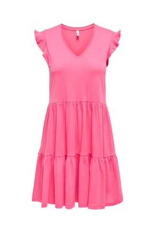 Robe patineuse en coton biologique - Rose
