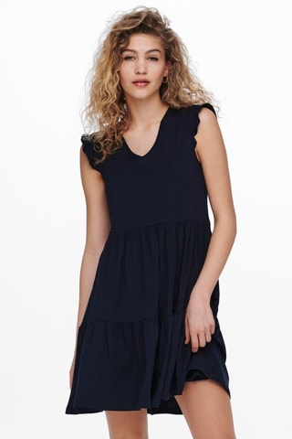 Robe patineuse en coton biologique - Bleu nuit