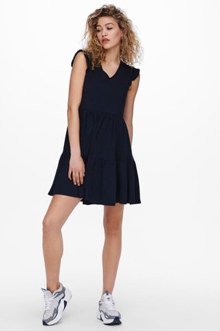 Robe patineuse en coton biologique - Bleu nuit