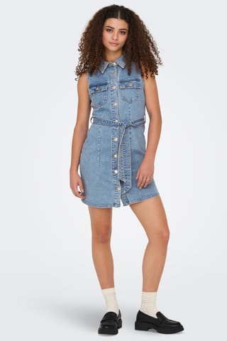 Robe chemise en jean - Bleu clair