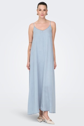 Robe longue en jean - Ciel