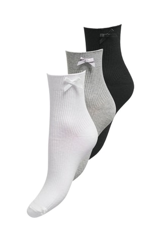 3 paires de chaussettes - Blanc, gris et noir