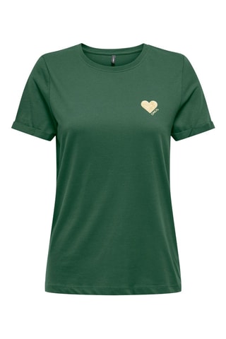 T-shirt regular en coton biologique - Vert foncé
