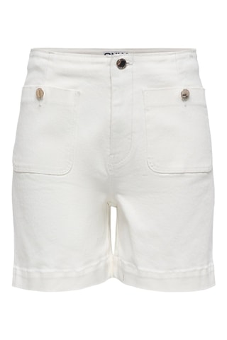 Short en jean - Blanc