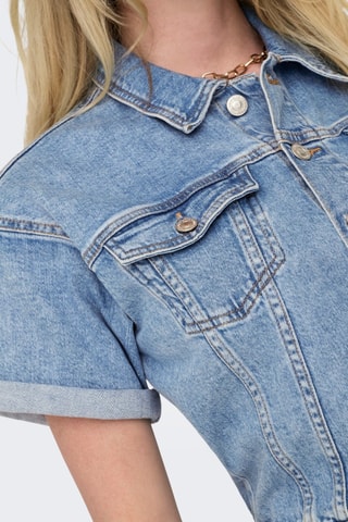 Combishort en jean - Bleu clair