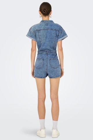 Combishort en jean - Bleu