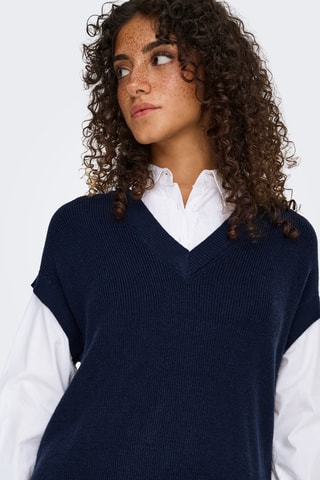 Pull trompe-l'œil - Bleu marine