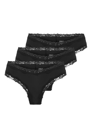 3 culottes - Noir