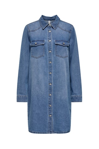 Robe chemise en jean - Bleu