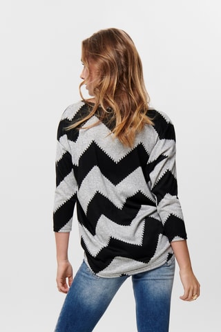 Top - Noir et gris chiné