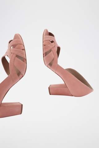Escarpins en cuir de chèvre nubuck - Rose