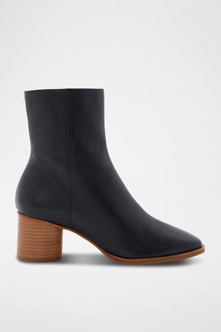 Bottines en cuir de veau Keliana - Noir