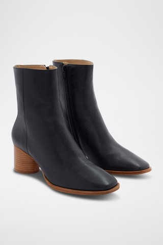 Bottines en cuir de veau Keliana - Noir
