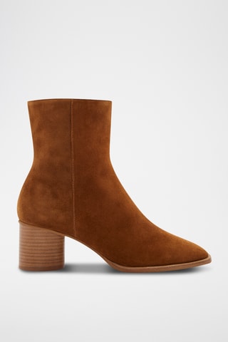 Bottines en cuir de veau nubuck Keliana - Marron