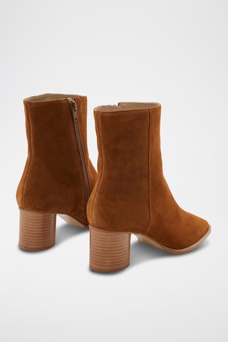 Bottines en cuir de veau nubuck Keliana - Marron