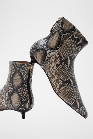 Bottines en cuir de veau Kendo - Noir et blanc